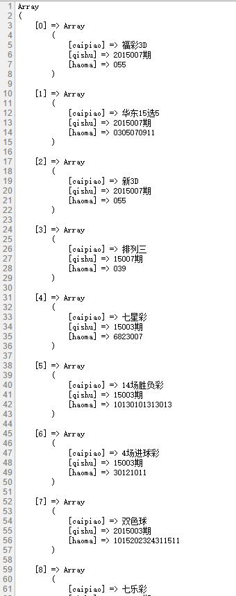 QueryList最简单的PHP采集工具，以采集百度乐彩彩票开奖号为例