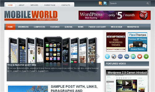 Free WordPress 3x Theme