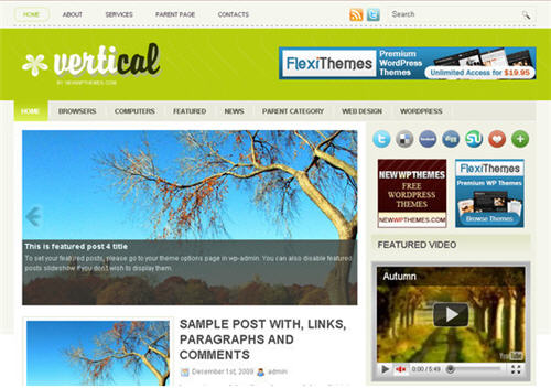 Free WordPress 3x Theme