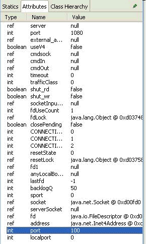 截图显示了一个 Socket Impl 对象的 Inspector 视图