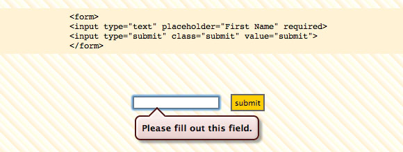 Required Fields in HTML 5