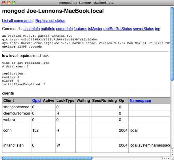 MongoDB 诊断