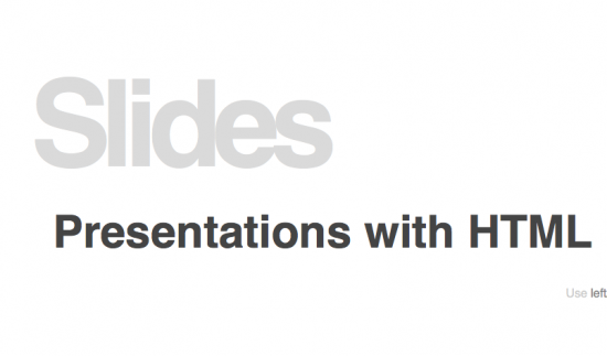 Slides Presentation with HTML5
