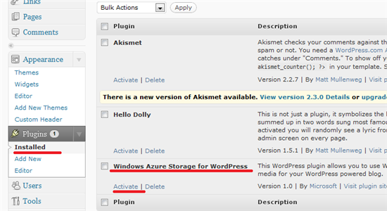 PHP on Windows Azure 入门教学系列（3） ——在Windows Azure中部署Wordpress 