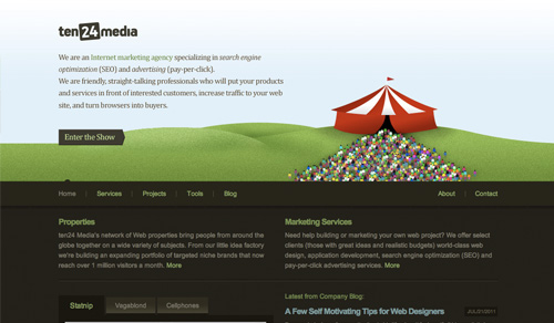 landsites28 in 30 Cool Website Designs with Landscape Backgrounds