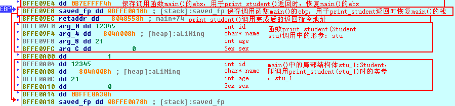 print_student prolog 及栈操作