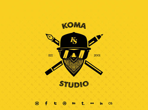 Koma Studio in 35 Fantastic Examples of Coming Soon Page Design