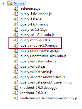 ASP.NET MVC 4 - jQuery Mobile