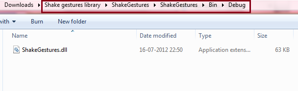 Windows Phone - Shake gestures library