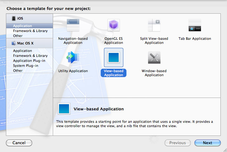 Create an application project.