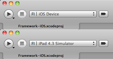 Compile the framework target twice: iOS Device and Simulator.