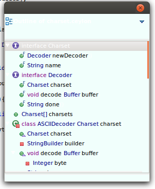 Outline popup