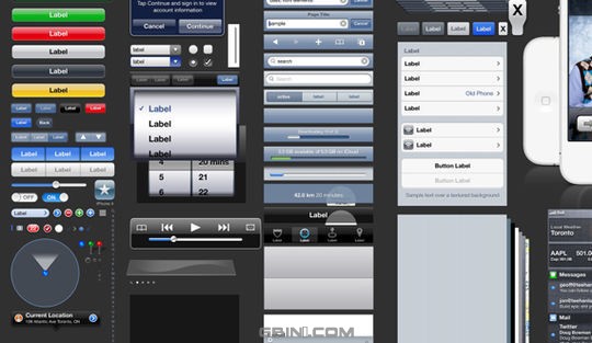 iOS 5 GUI PSD