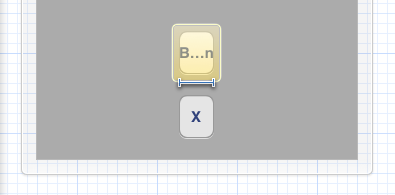 Width constraint on truncated button