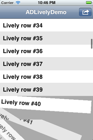 ios Lively TableView
