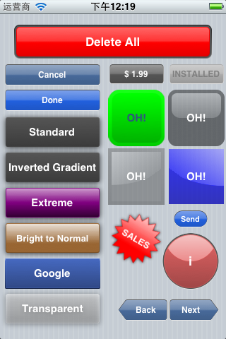 ios Glossy Button