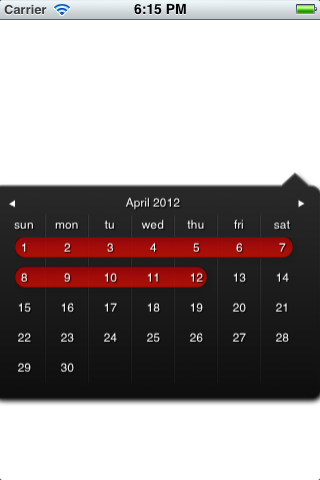ios Popover Calendar