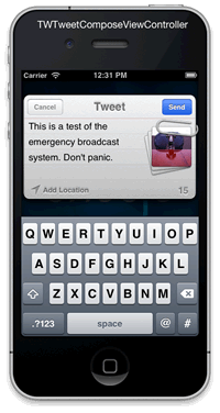 ios DETweetComposeViewController