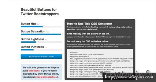 Beautiful Buttons for Twitter Bootstrappers