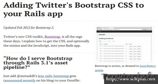 Adding Twitter's Bootstrap CSS to your Rails app