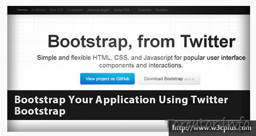 Bootstrap Your Application Using Twitter Bootstrap