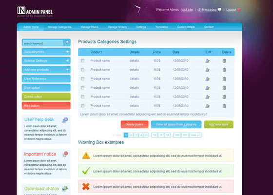 Admin Page Design Inspirations