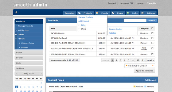 Admin Page Design Inspirations
