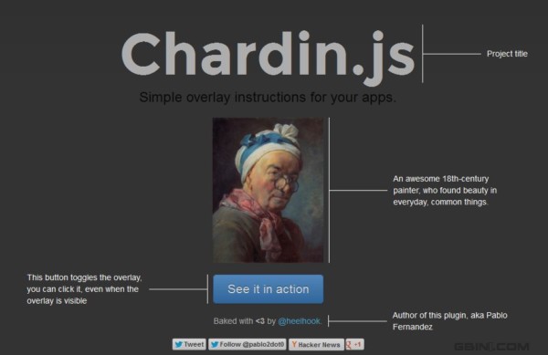 超棒的悬浮层式的页面元素注解jQuery插件 - Chardin.js