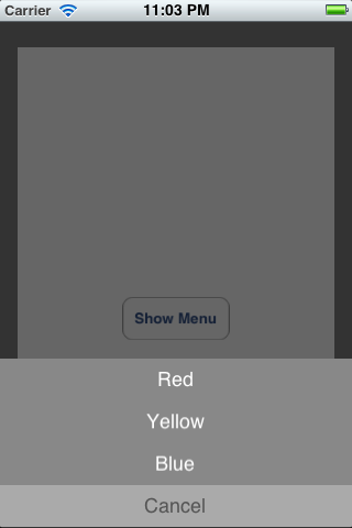 Popup Menu Controller