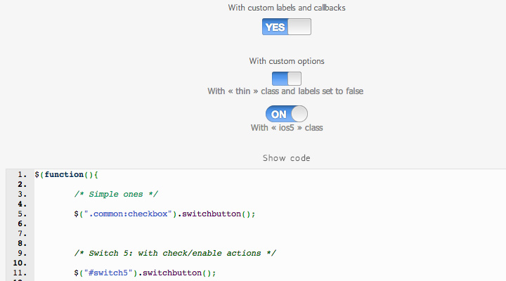 jquery switchbutton plugin ios style switch sliders