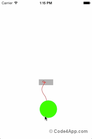 net/p/aimballoon 利用uidynamicanimator来模拟被细线拴住的气球