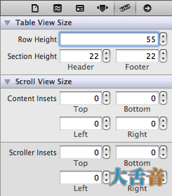 Setting the table view row height