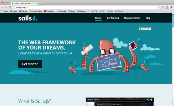 Best web framework - sails