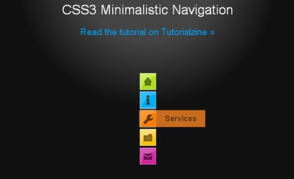 CSS3 Minimalistic Navigation Menu