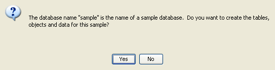 提示使用样例数据填充数据库