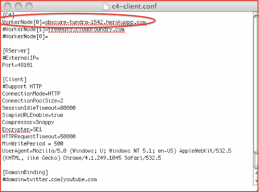 Configure the Snova c4 client