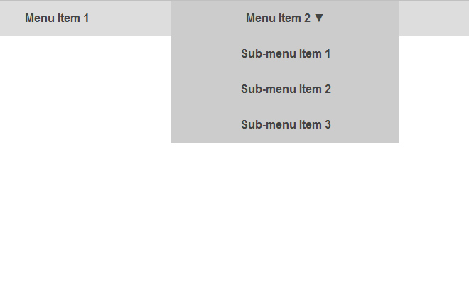 pure css drop down menu navigation