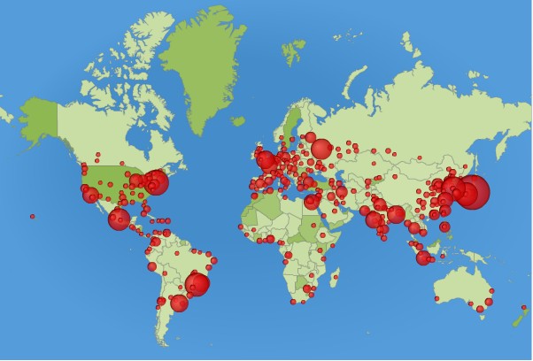 世界地图大城市的人口 世界地图大城市的人口