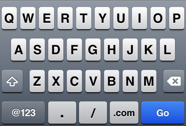 iOS Keyboard for URL Inputs