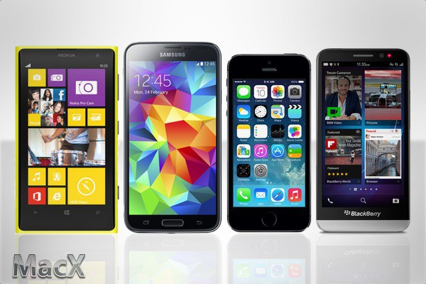 Smartphones-Samsung-Galaxy-S5-Nokia-Lumia-1020-iPhone-5s-BlackBerry-z30.jpg
