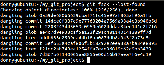 Git fsck results