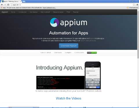 Appium mobile testing open source tool