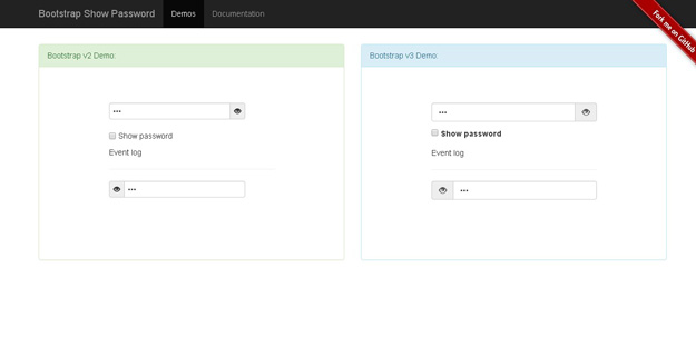 bootstrap show password