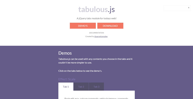 Tabulousjs