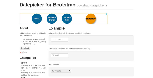 Datepicker for Bootstrap