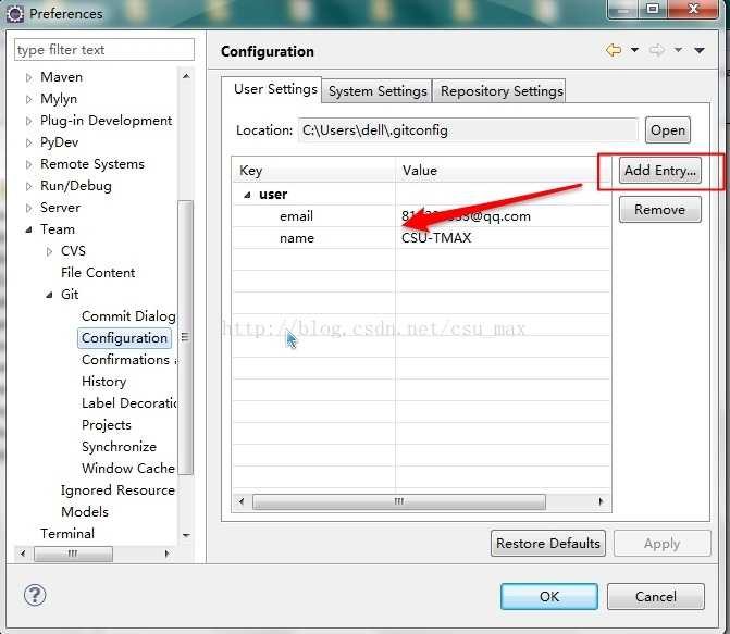 【eclipse下使用git上传(下载)代码至(从)github】5