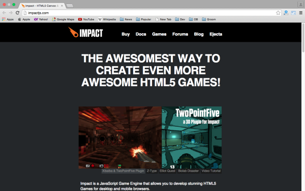 best HTML5 and javascript game engine libraries  - impactjs
