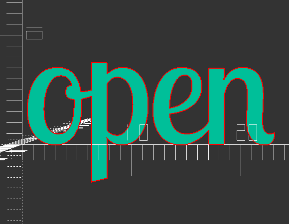 Ligatures in OpenSCAD text
