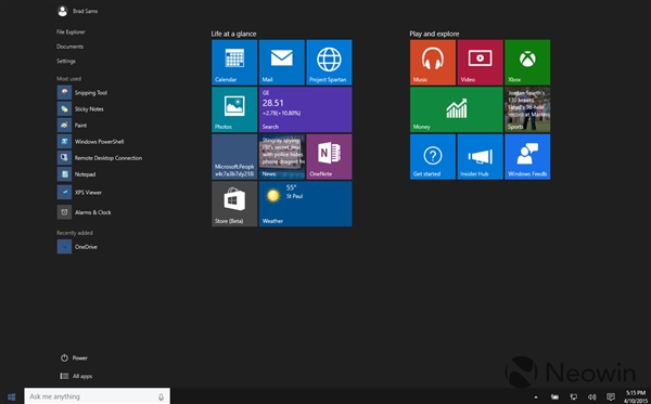 一次看个够！Windows 10最新版暴多截图