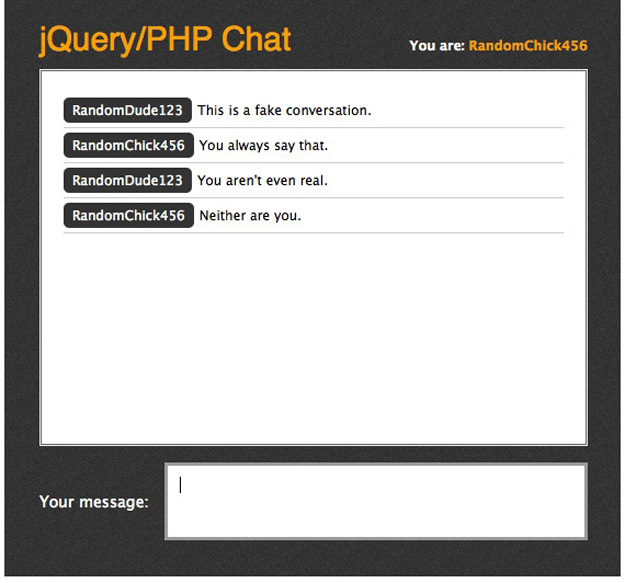 jquery php chat